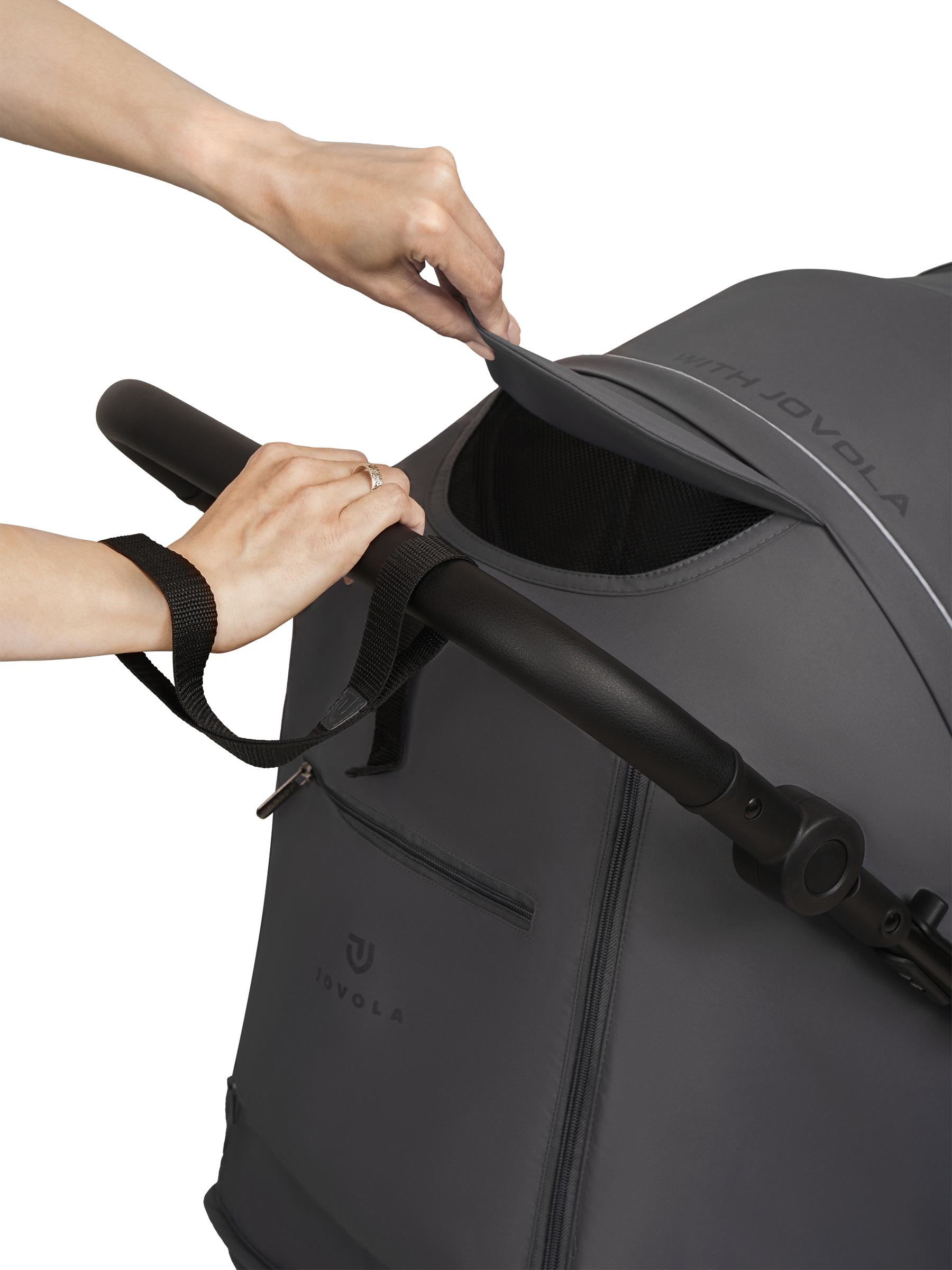 Коляска прогулочная JOVOLA Selena Air new темно-серый - фото 14