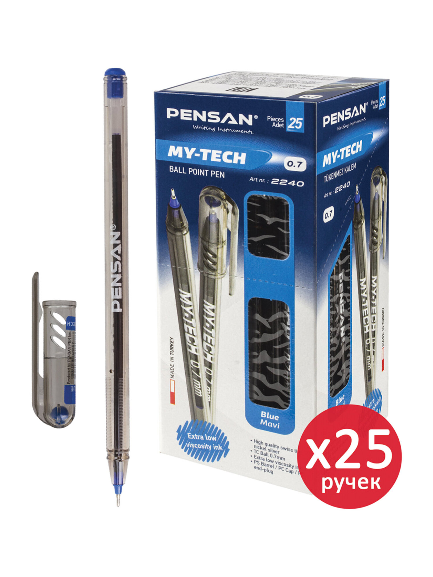 Ручка шариковая PENSAN 25 шт. - фото 7