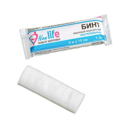 Бинт медицинский New Life нестерильный 5м*10см