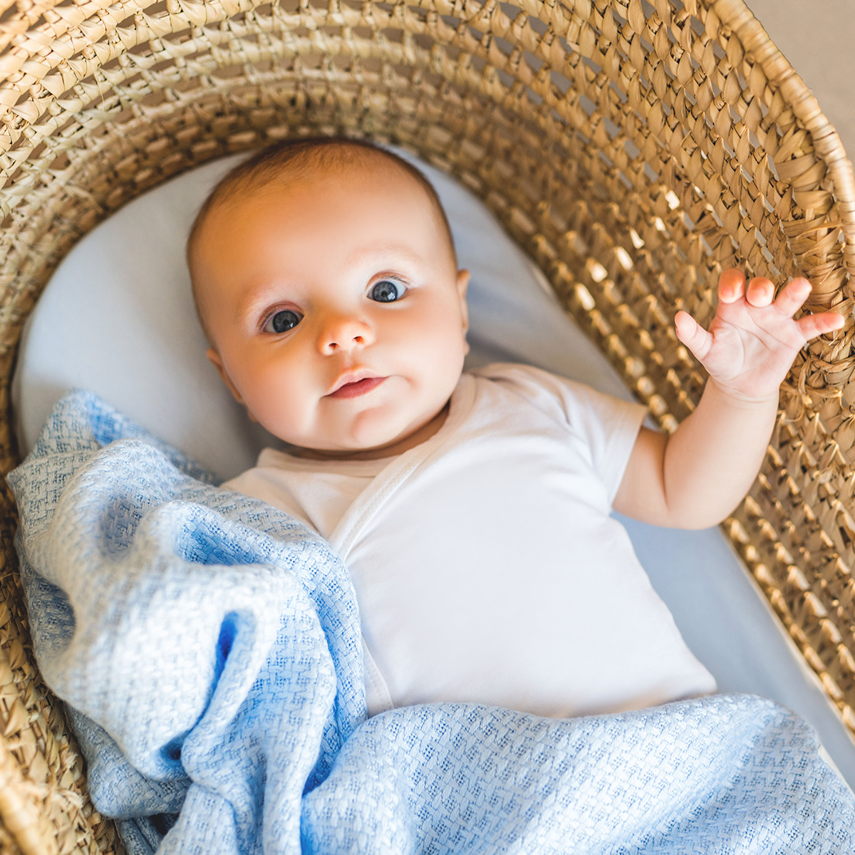 Плед Babyono бамбуковое голубое Арт.479/02 75х100см - фото 3