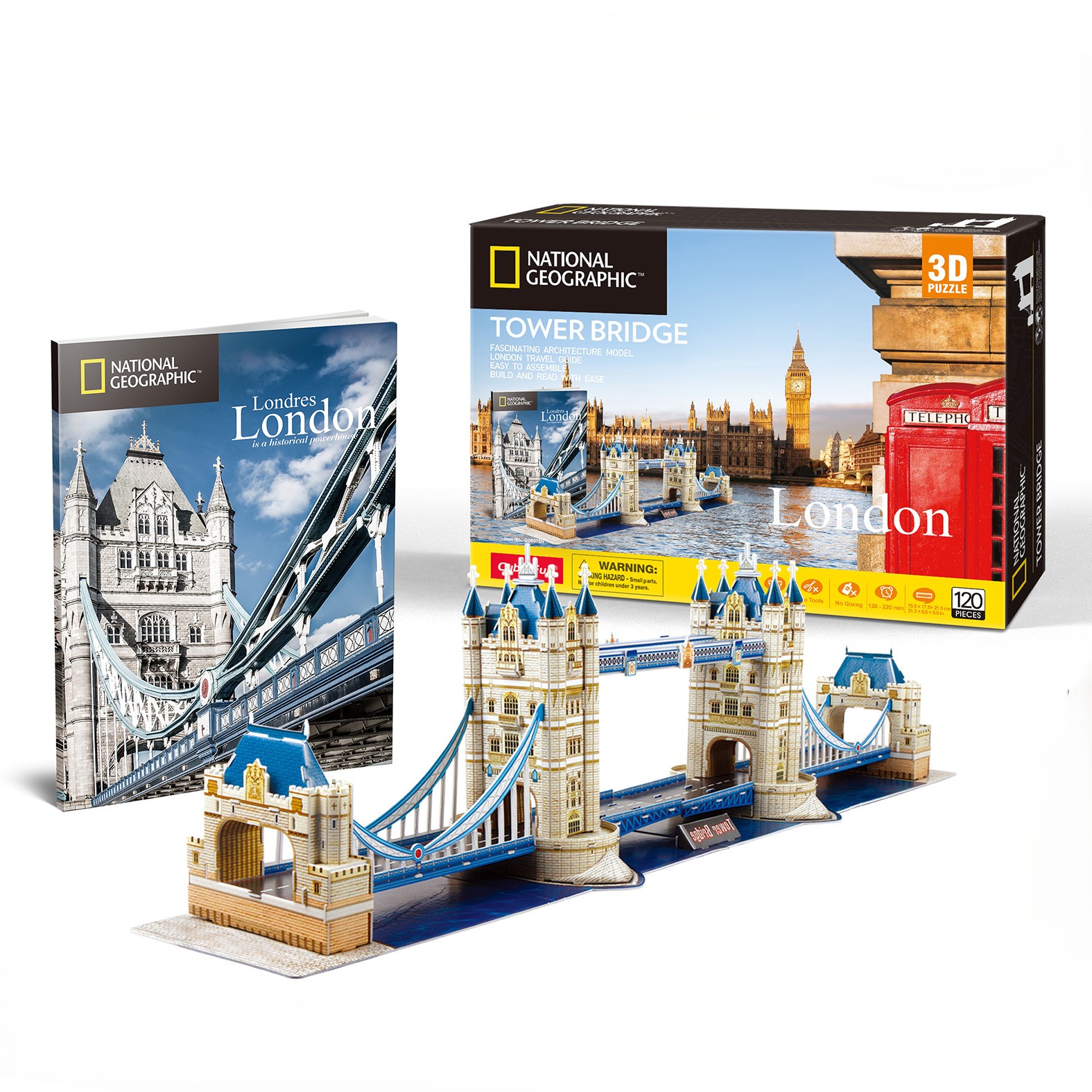 Пазл 3D CubicFun Тауэрский мост 120 деталей - фото 9