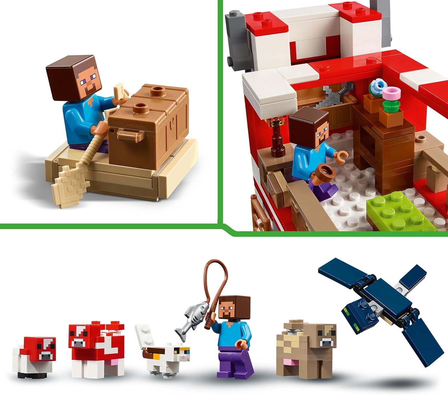 Конструктор LEGO Minecraft Грибной дом блочный - фото 4