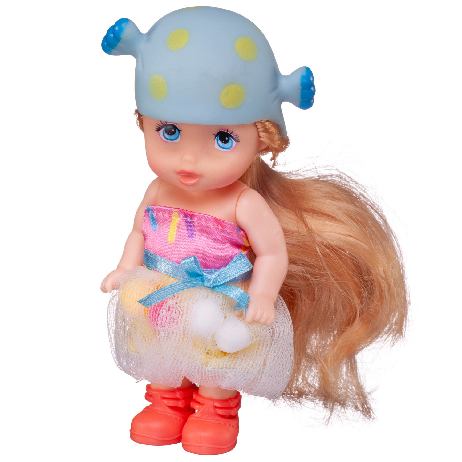 Кукла мини Junfa Baby Ardana высота 11 см DH2210B/голубая - фото 4