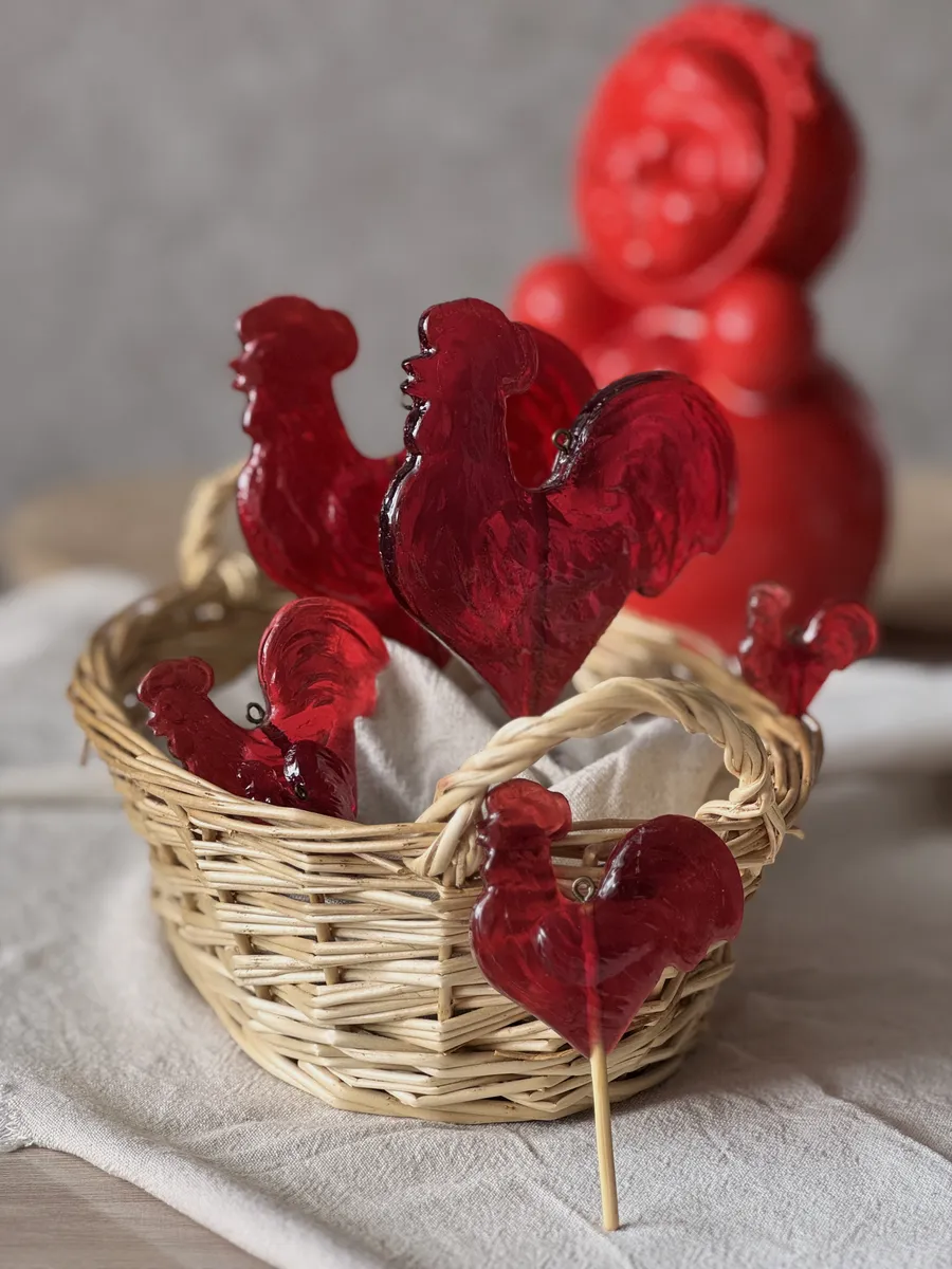 Игрушки ручной работы Забава Петушки на палочке - фото 8