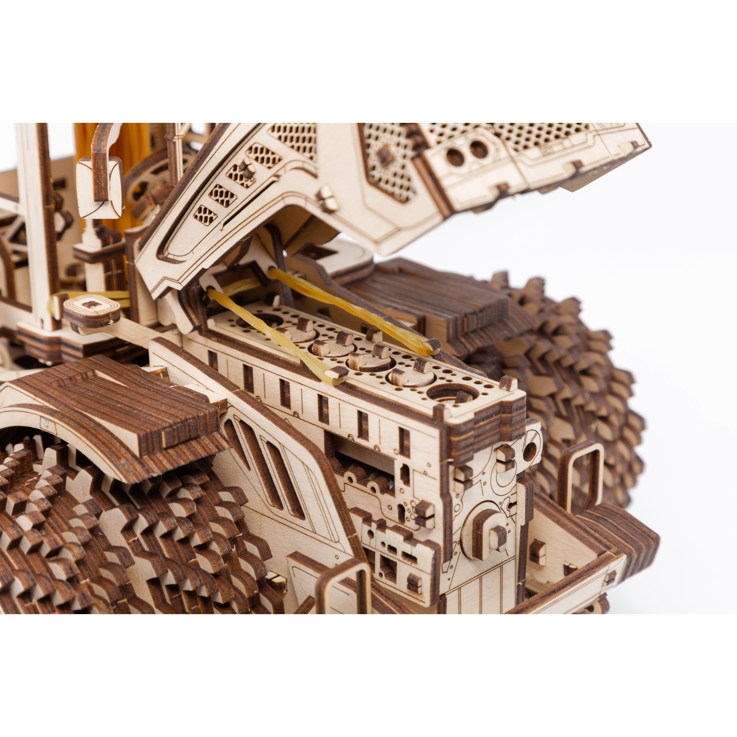 Конструктор Eco Wood Art Трактор Кировец К-7М деревянный - фото 15