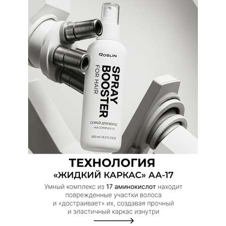 Термозащитный спрей бустер для волос Roslin AA Complex 17 с комплексом аминокислот, для объема волос
