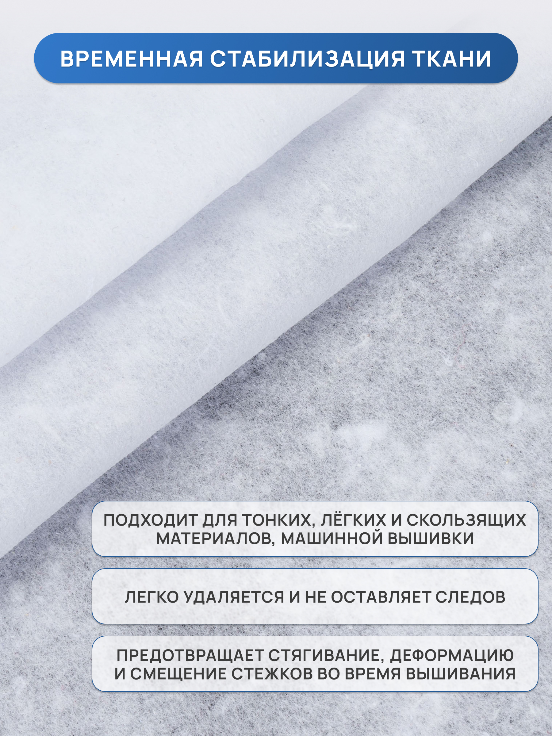 Флизелин неклеевой Айрис отрывной 100х500 см - фото 2