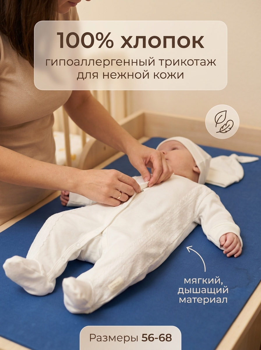 Комбинезон с шапочкой Milkymania 100молочный - фото 13