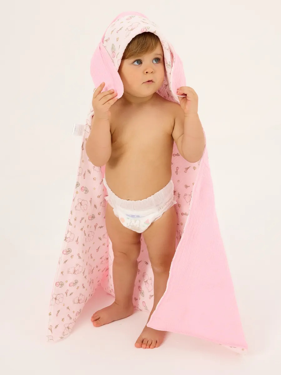 Полотенце Loo-Loo розовое с ушками 95 x 95 см 1 шт. - фото 10