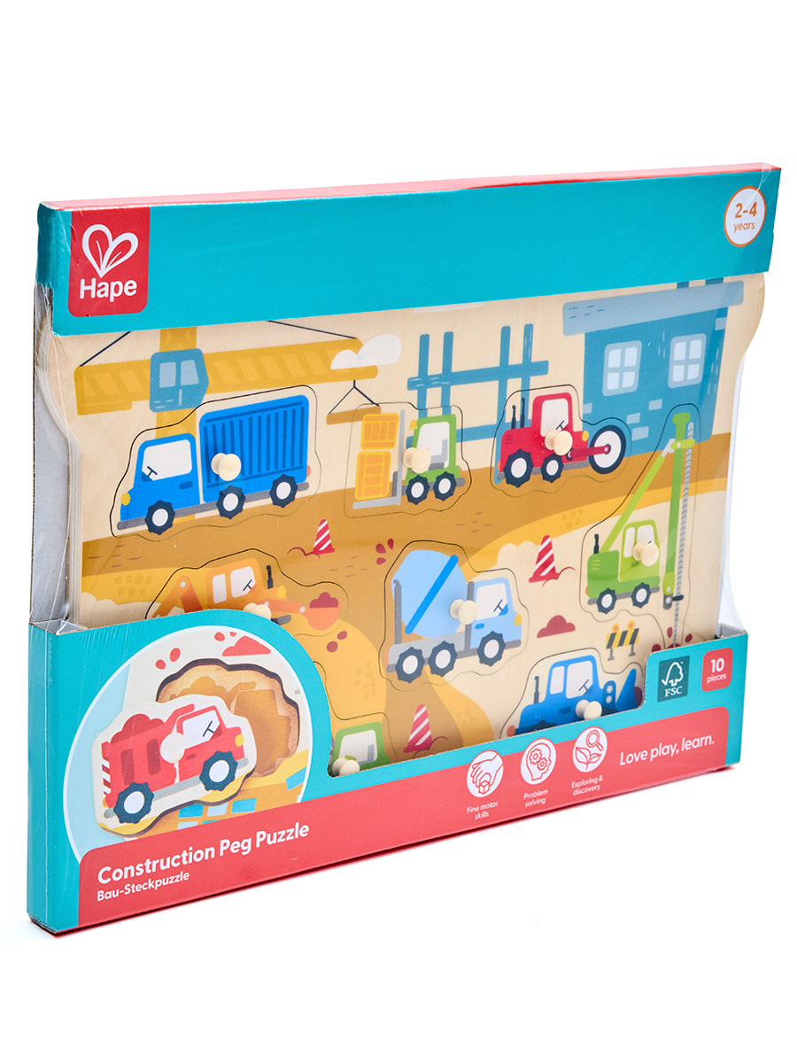 Игрушка Hape рамка-вкладыш Строительные машины - фото 3