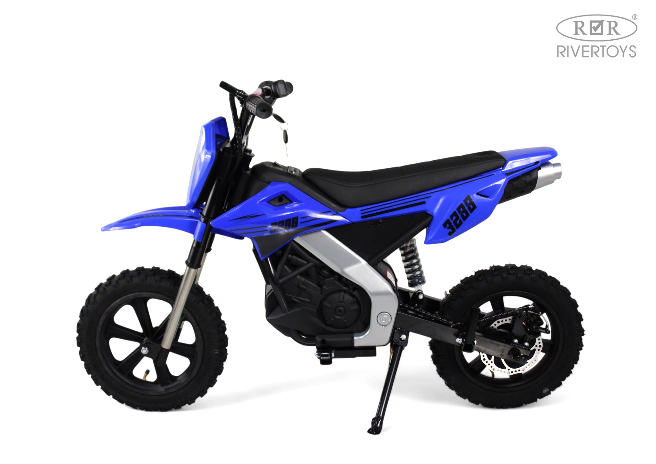 Электромотоцикл RIVERTOYS E777KX-MOTO-BLUE - фото 3