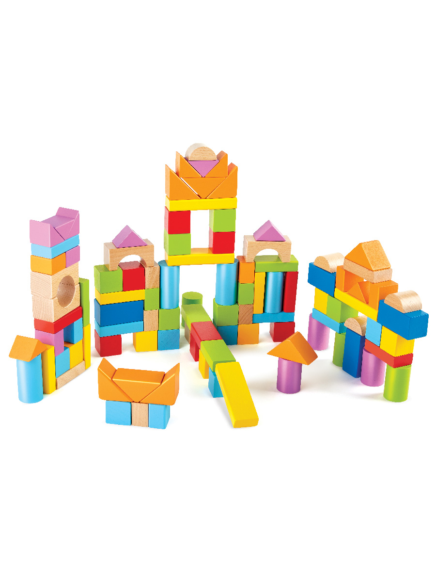 Конструктор Hape Кубики деревянный 101 дет. - фото 8