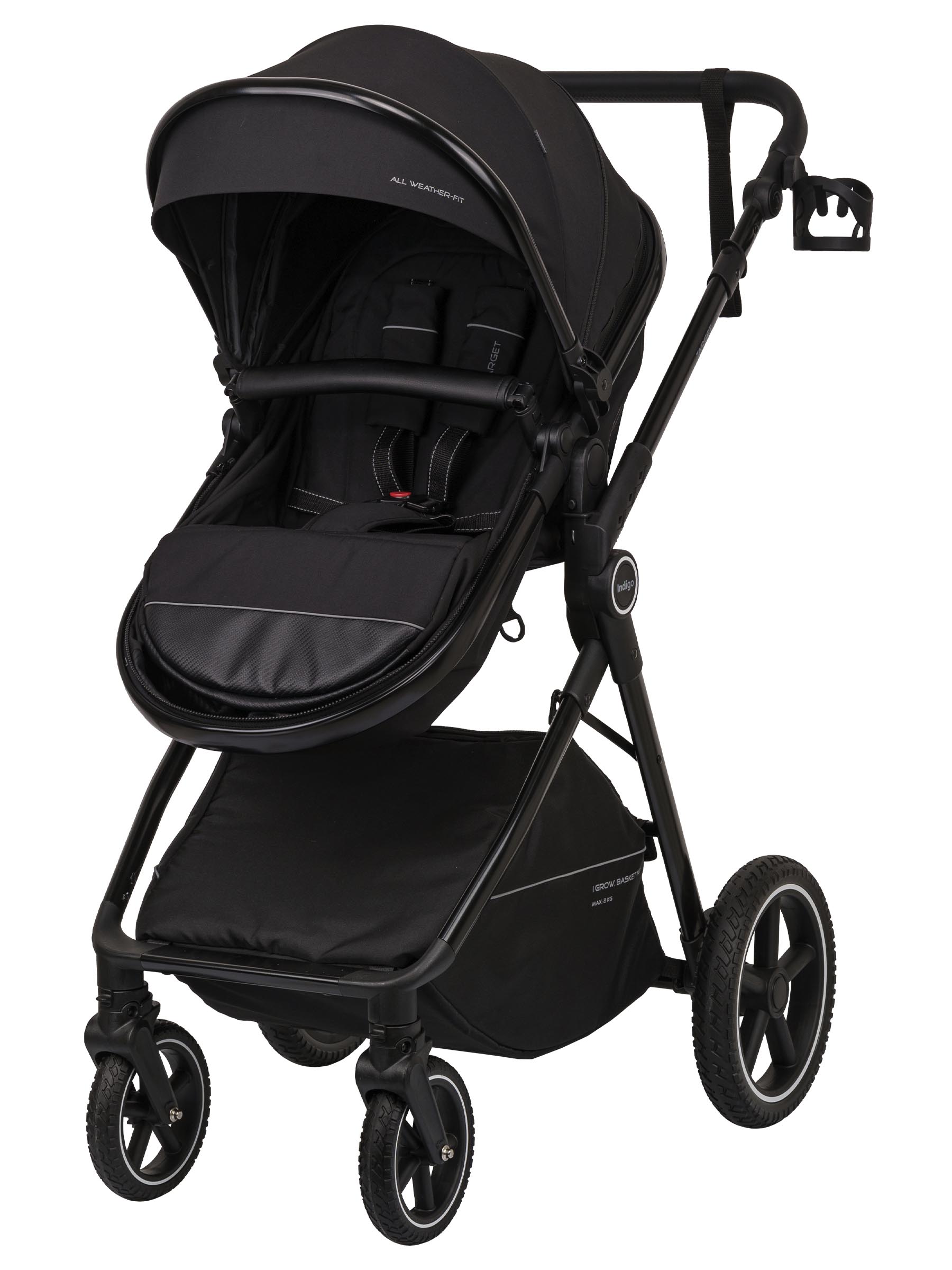 Коляска трансформер Indigo TARGET 3в1 черный - фото 24