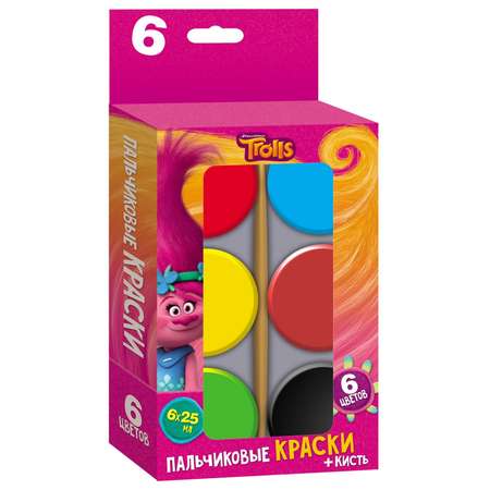Краски пальчиковые DreamWorks 6 цв.