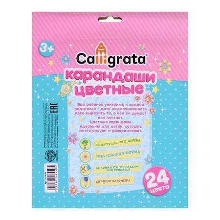Карандаши цветные Calligrata 24 шт.