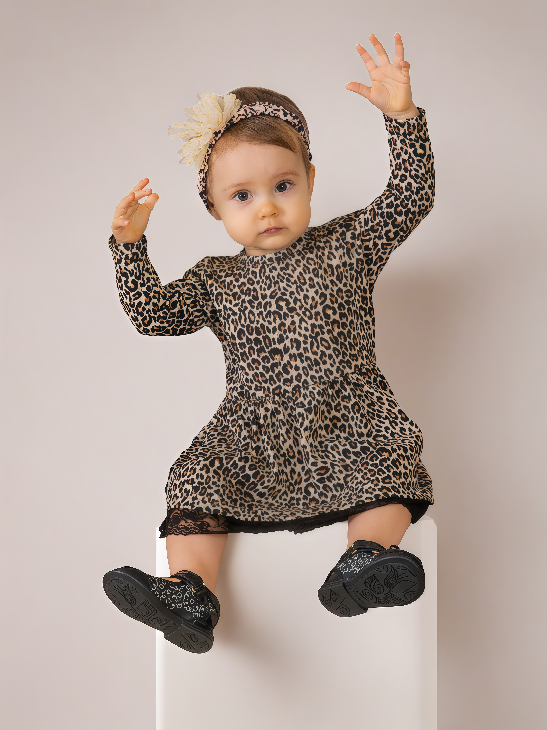 Платье КрутышОк Т-007 коричневый, черный - фото 1