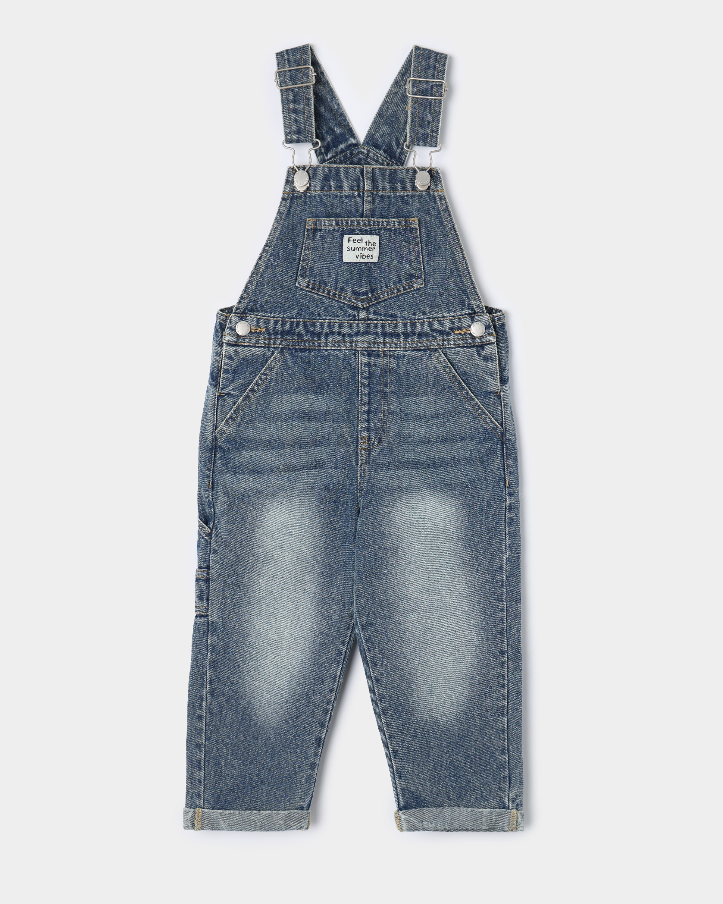 Изображение товара Джинсовый полукомбинезон BabyGo для мальчика 80 размер комбинезон с карманами стильный