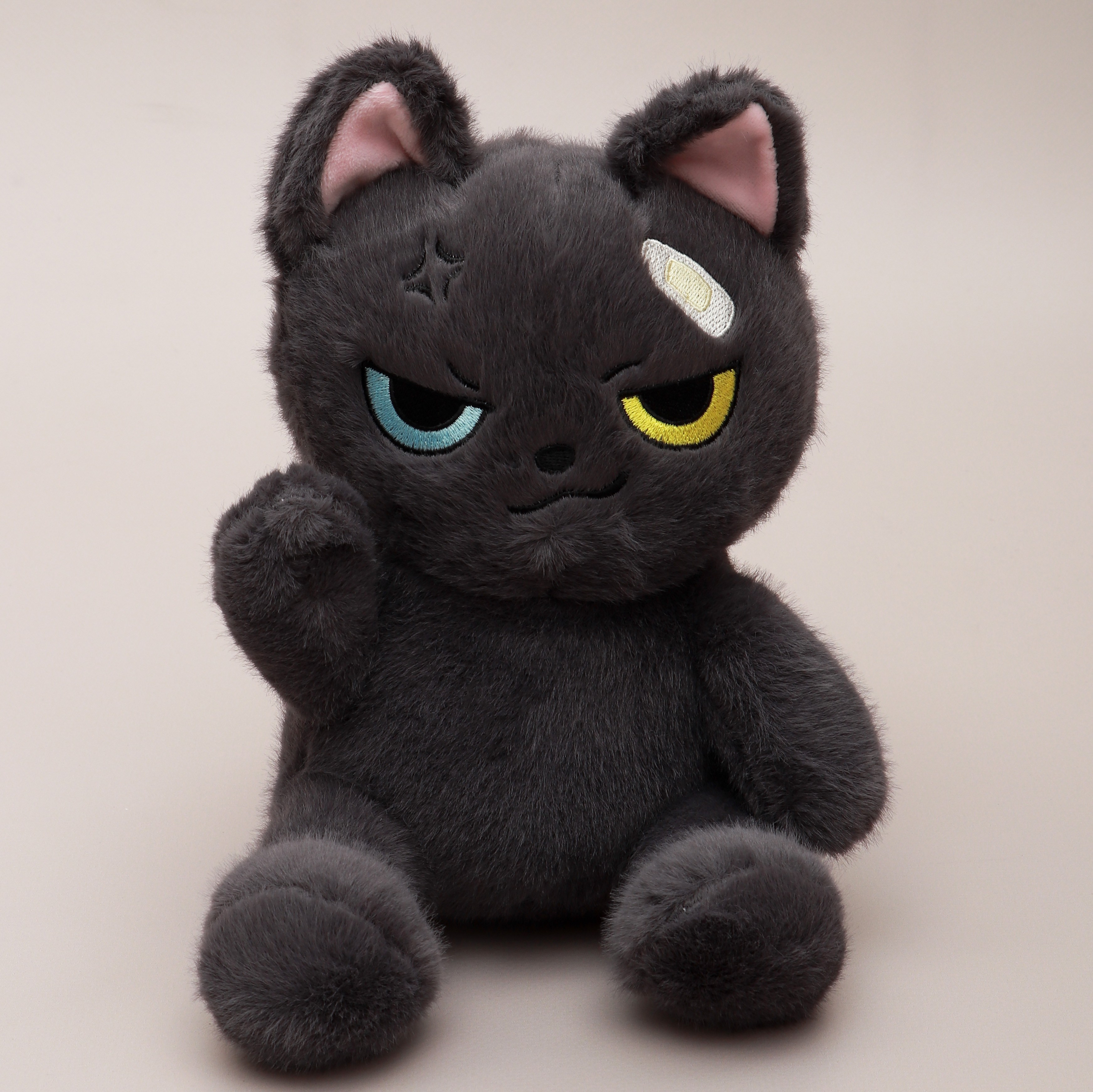 Игрушка мягкая ЭВРИКА Кот Хулиган серый - фото 1