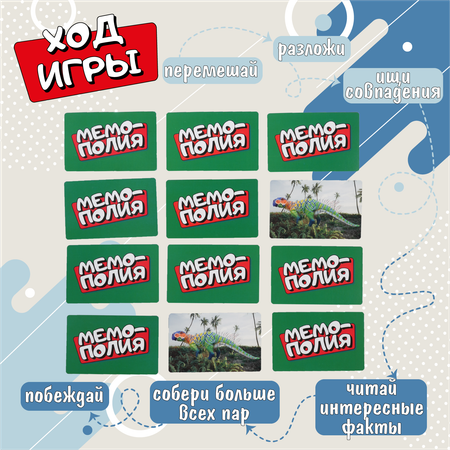 Настольная игра Attivio Мемополия Динозавры