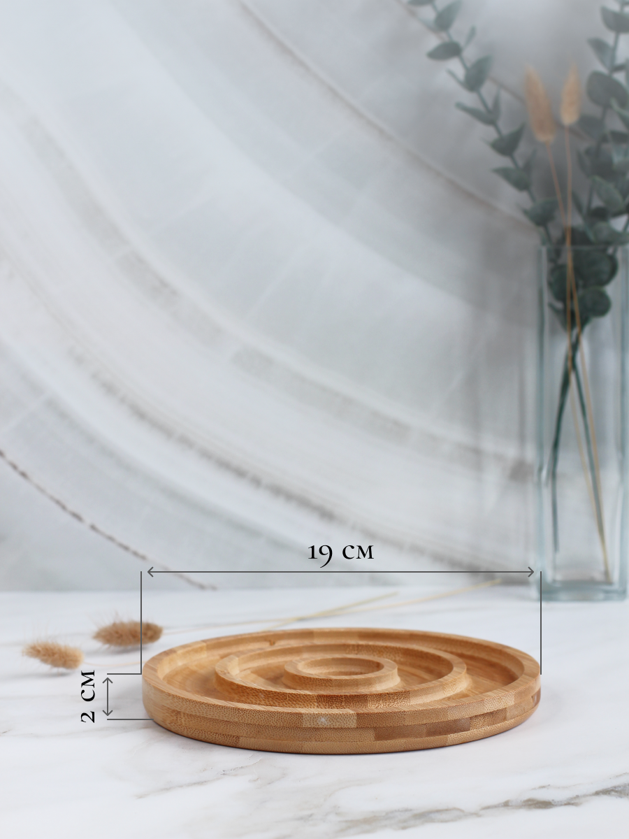 Менажница деревянная OLAFF сервировочное блюдо 19 см - фото 3