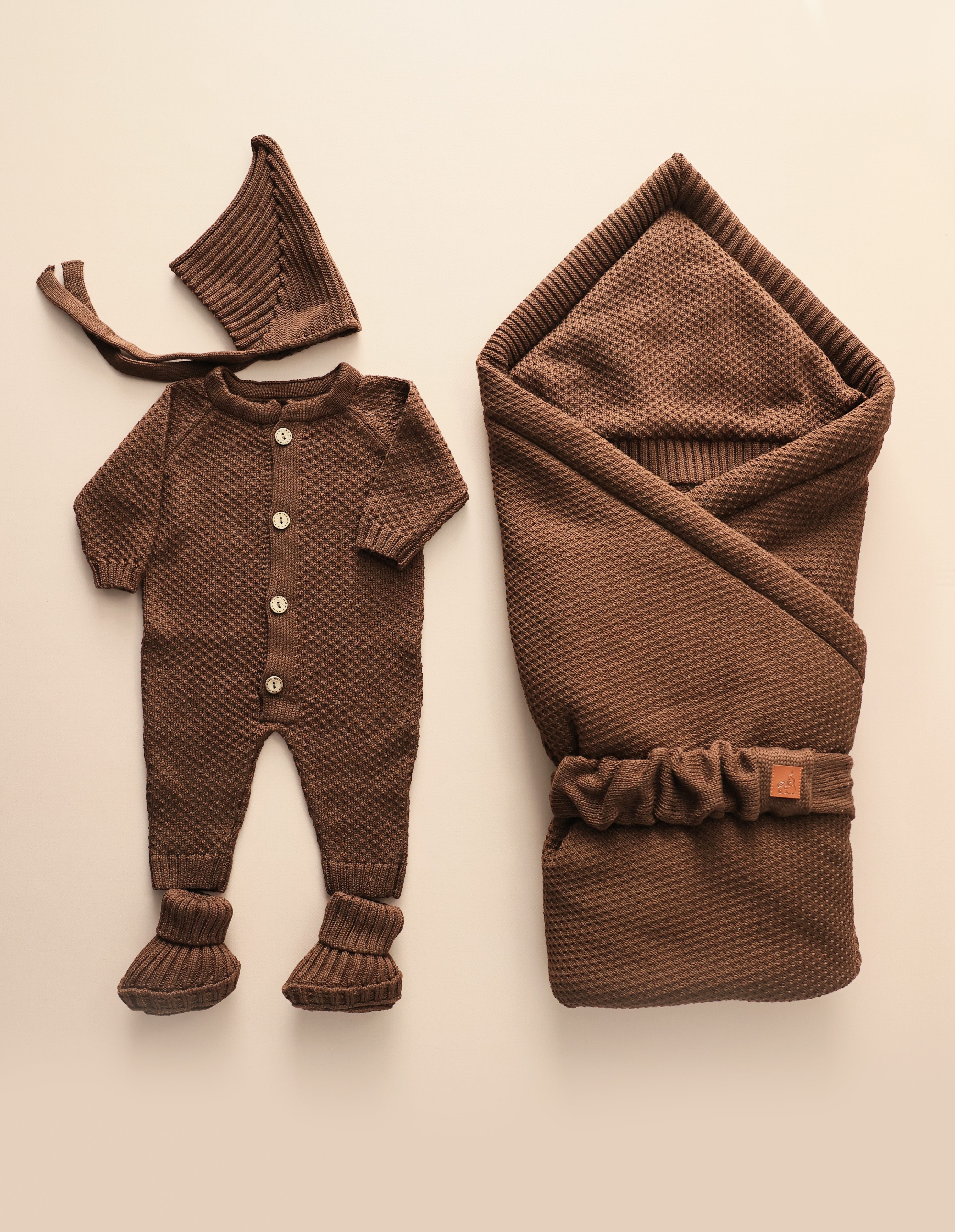 Комплект на выписку Bunnyphant 0369/шоколадный - фото 1