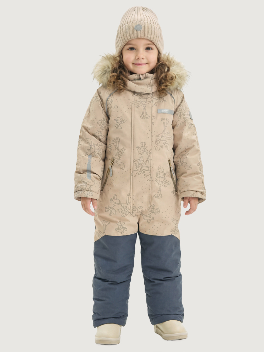 Комбинезон NIKASTYLE 8з0625 латте/серый - фото 1