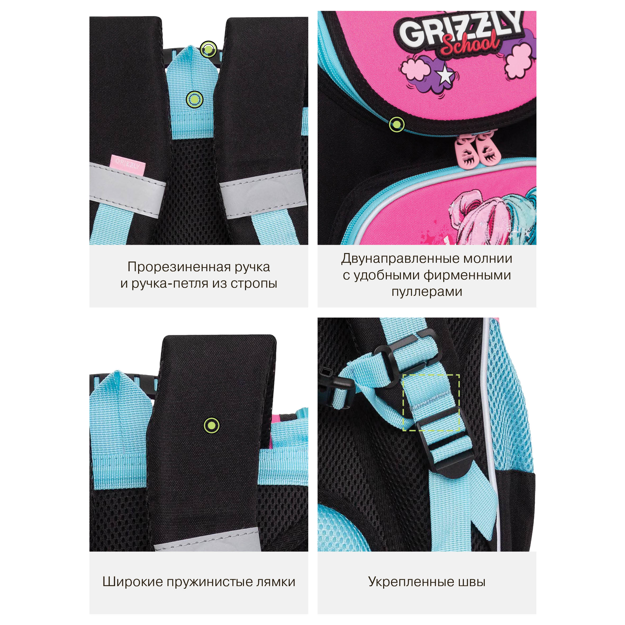 Ранец Grizzly Девочка - фото 13