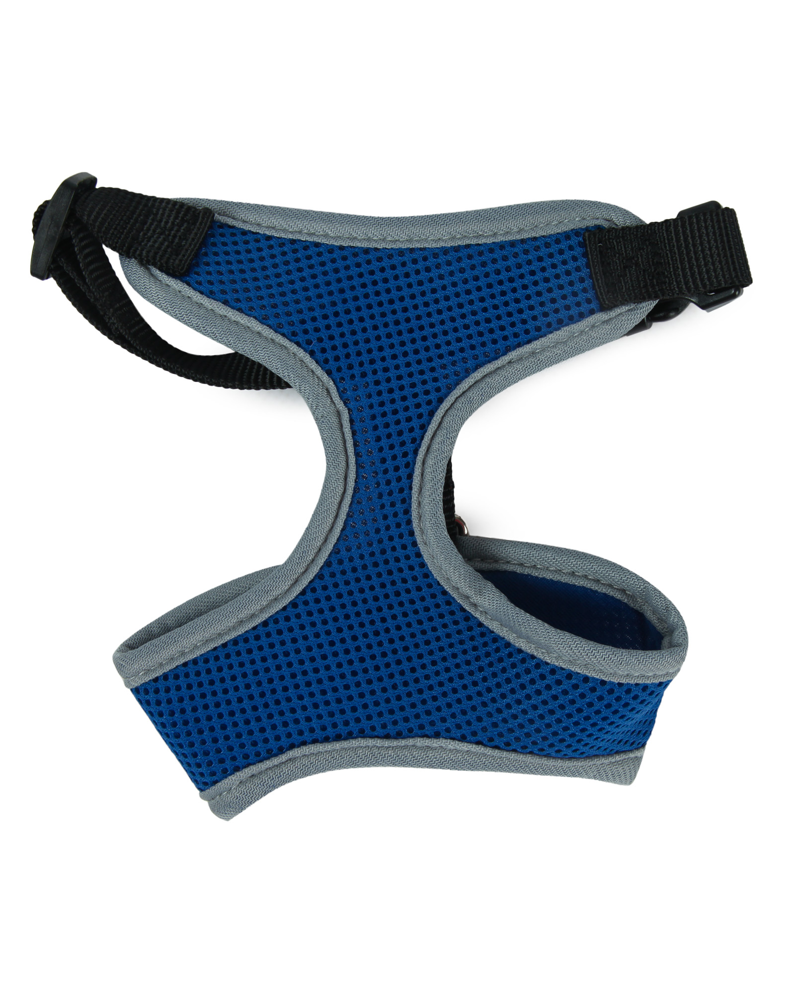 Шлейка-жилетка для собак мелких пород Barbaks синяя со светоотражающей окантовкой полиэстер S (шея: 28см грудь: 34-45см) - фото 2