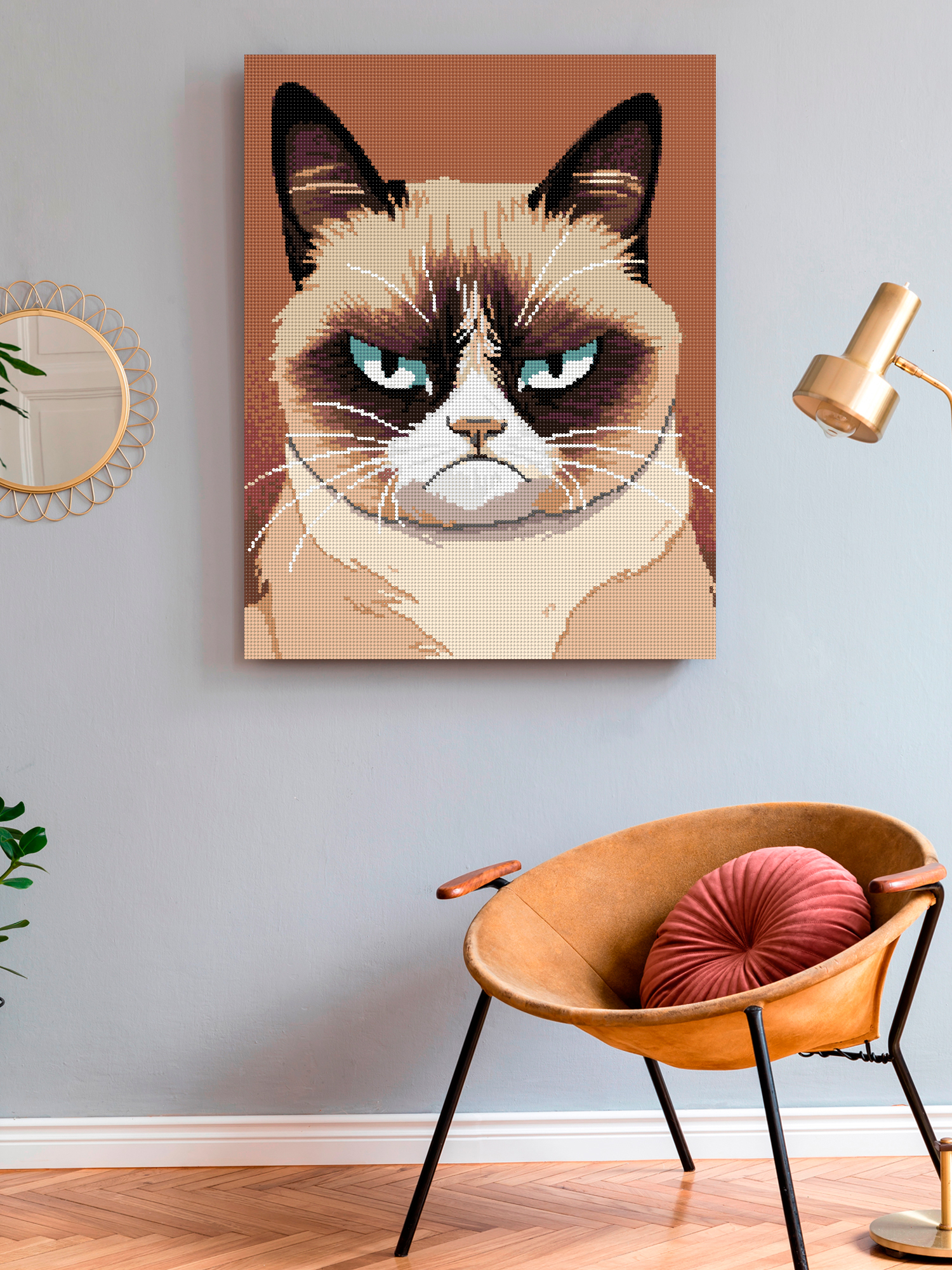 Алмазная мозаика Art on Canvas Сердитый кот в ассортименте - фото 3