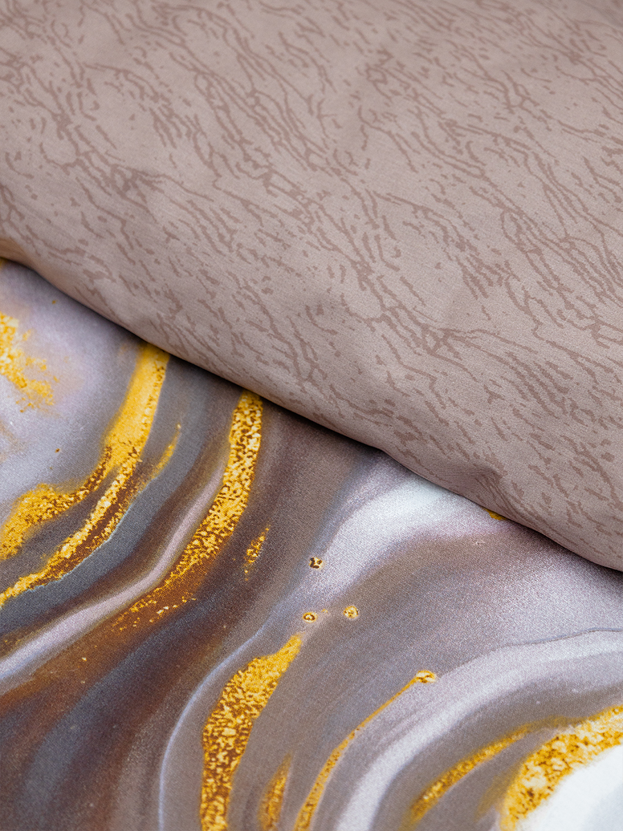 Комплект постельного белья для SNOFF Вэйв сатин семейный 5 предм. - фото 5