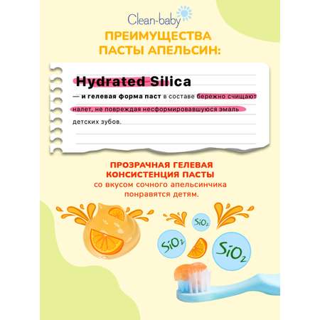 Зубная паста Clean-baby с фтором