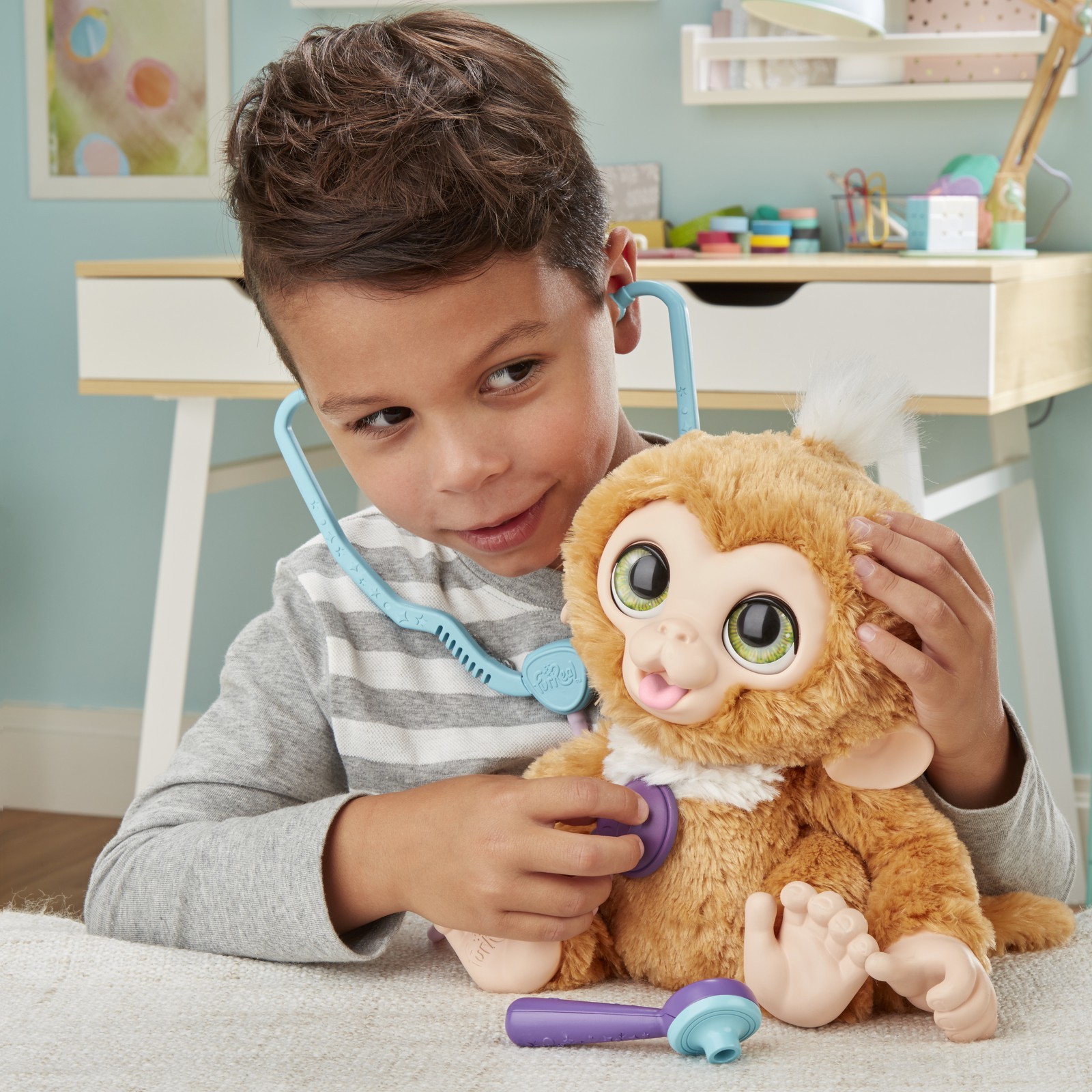 Игрушка мягкая FurReal Friends Вылечи обезьянку E0367EU4 - фото 11