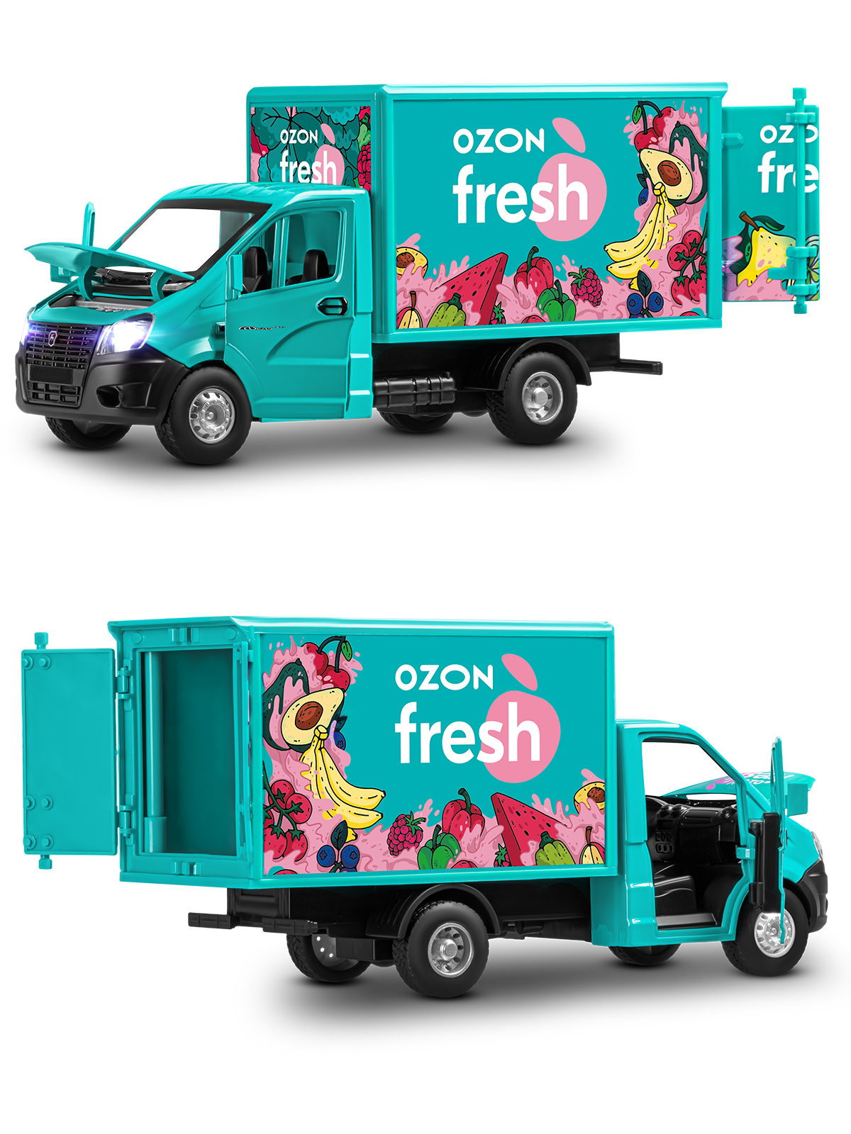 Грузовик Ozon ГАЗель Next Ozon Fresh 1:28 JB0405417 - фото 31
