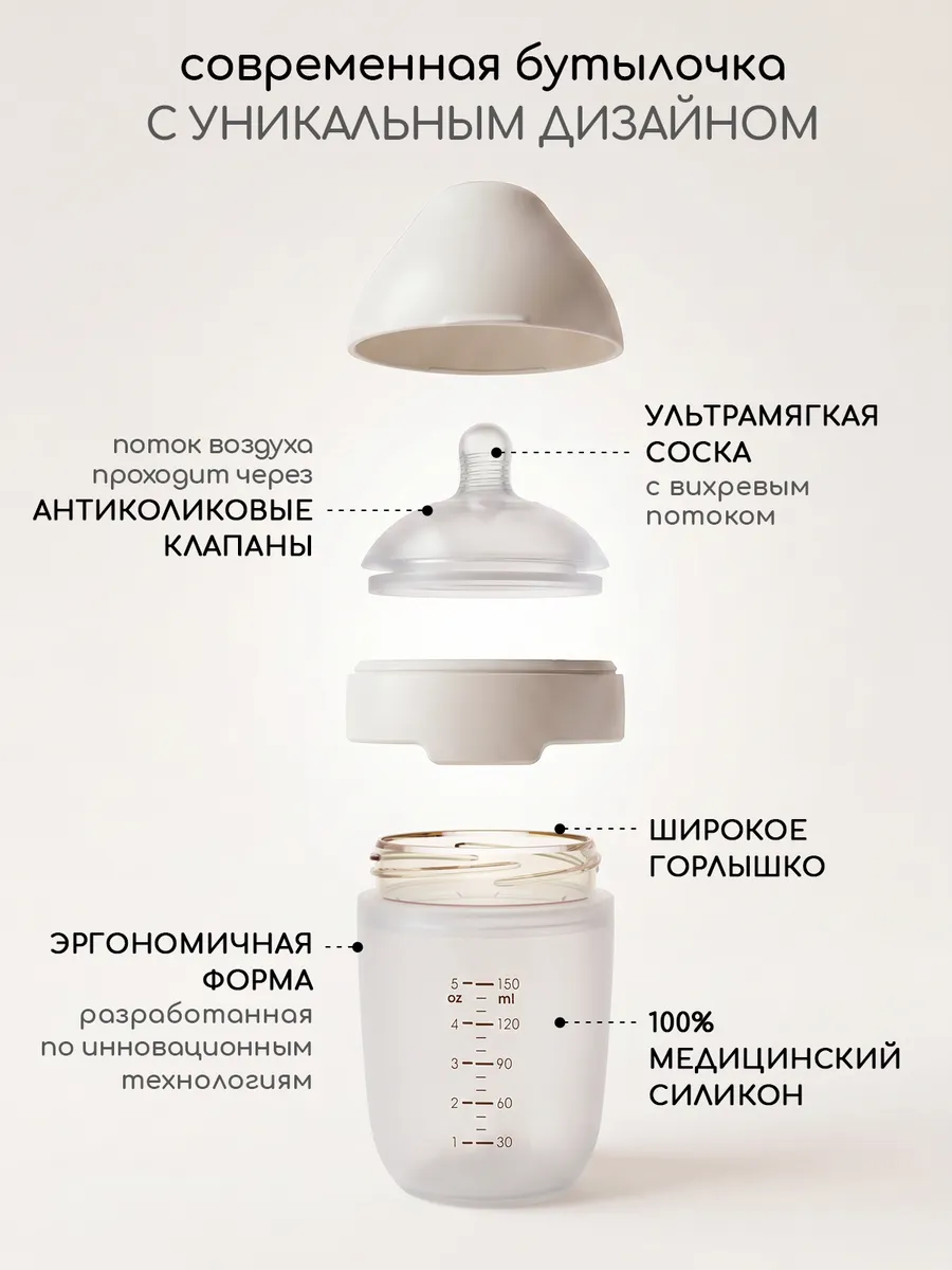 Бутылочка Miyoumi Anti-Colic 150 мл 2 шт. - фото 4