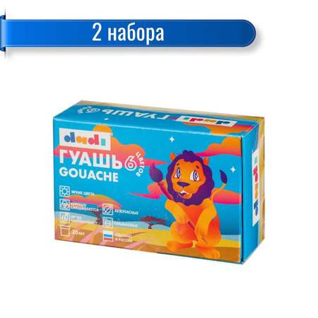 Краски гуашь Комус 6 цв.