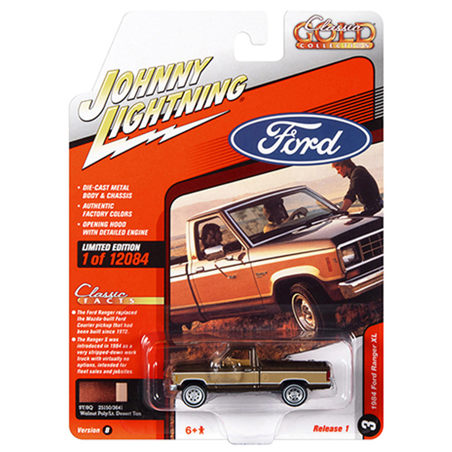 Автомобиль Johnny Lightning 1984 Ford Ranger XL 1:64 JLCG028B-R1-N3 - фото 3