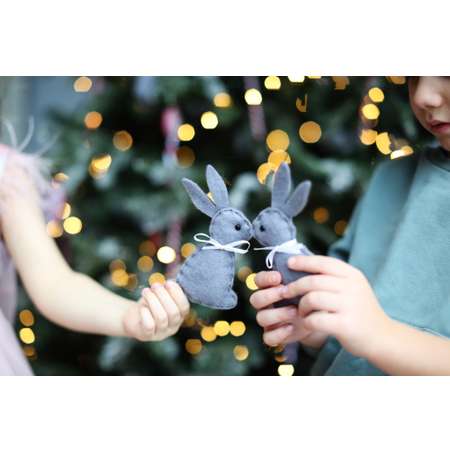 Набор для творчества HappyLine шитье Зимние зайчики