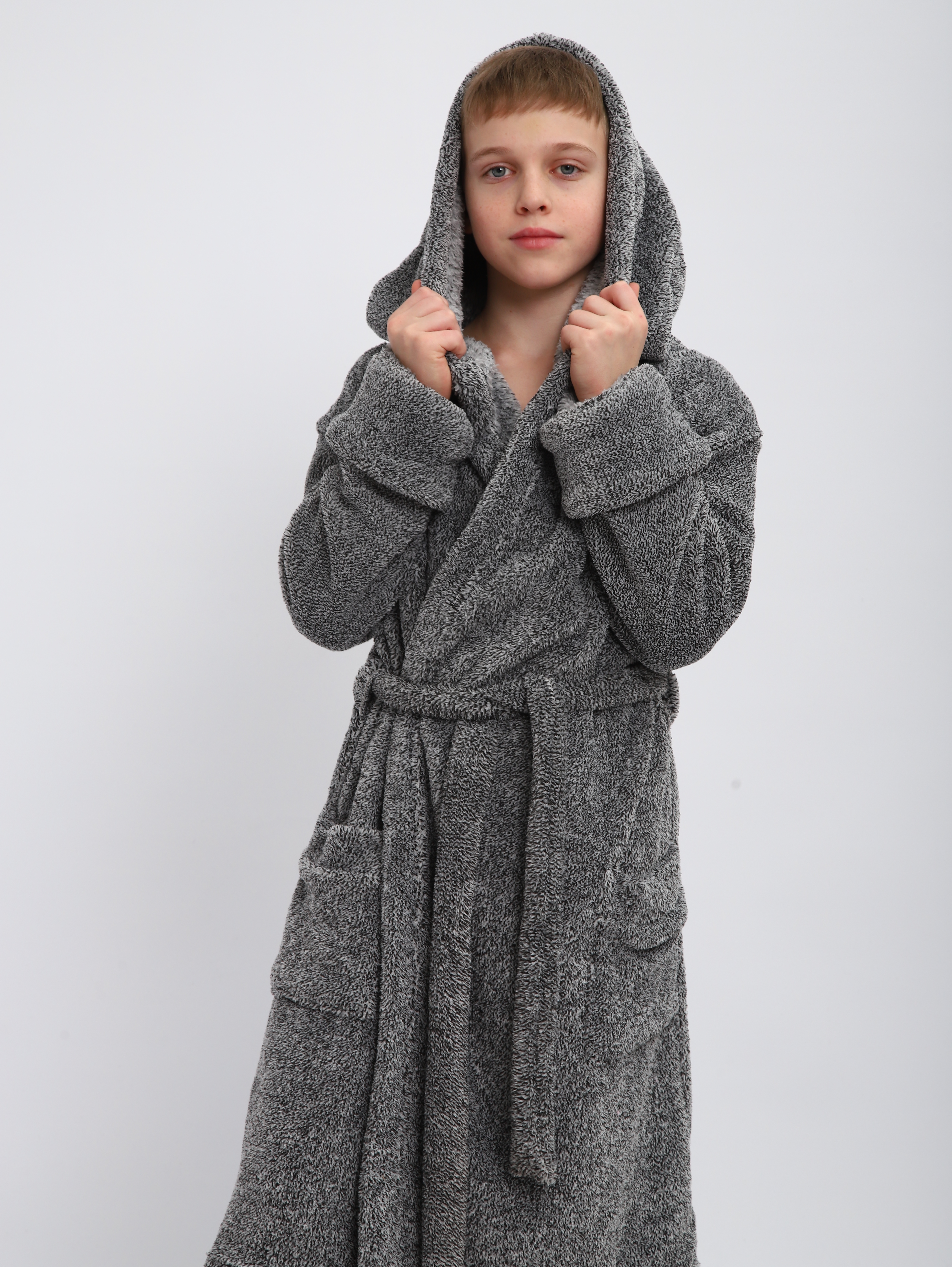 Халат ЛАДОШКИ Халат Отдых серый - фото 15