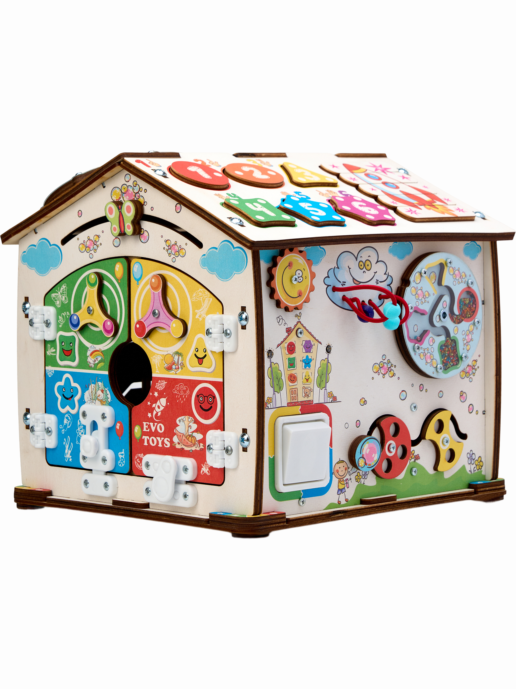 Игрушка Evotoys бизиборд Смайлика на машинке - фото 23