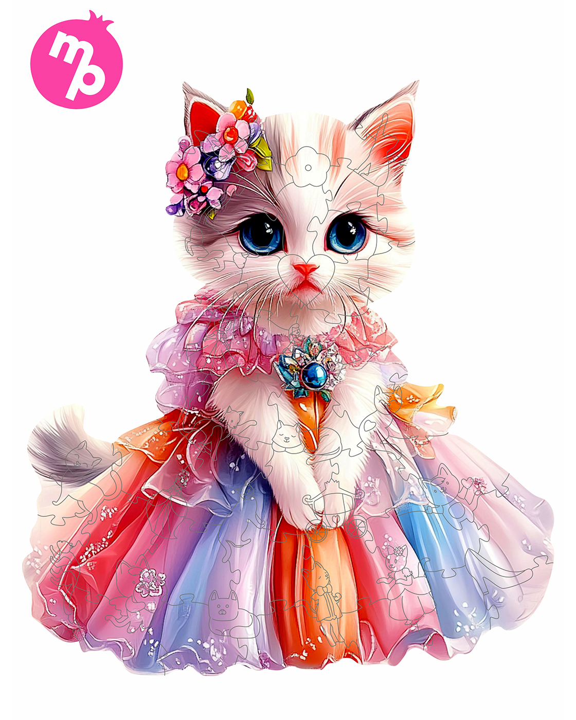 Пазл 1TOY Кошка Аврора деревянный - фото 8