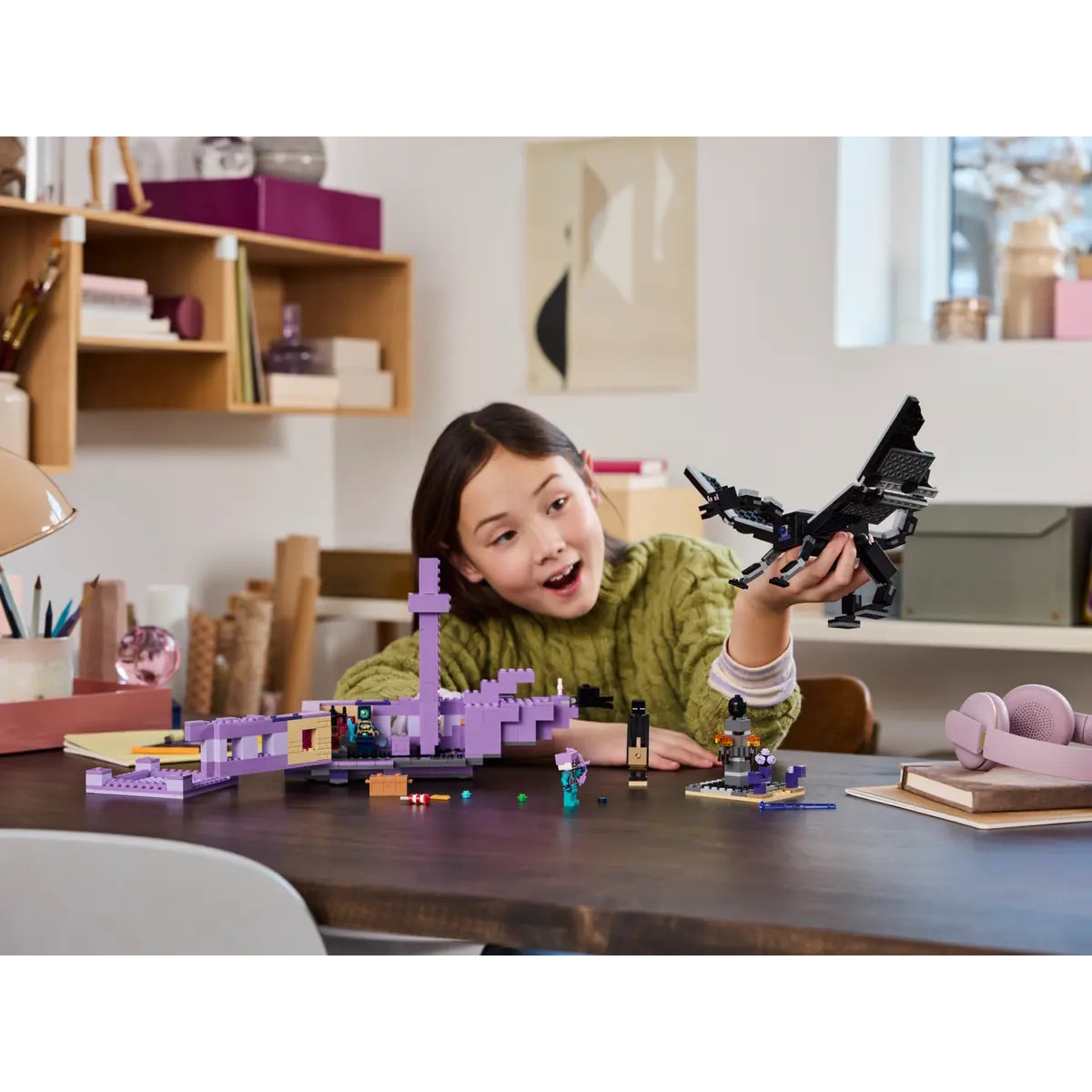 Конструктор LEGO Minecraft Дракон Эндера и Корабль блочный - фото 11