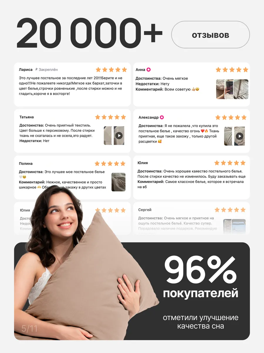 Комплект постельного белья My Cool Home семейный 5 предм. - фото 7