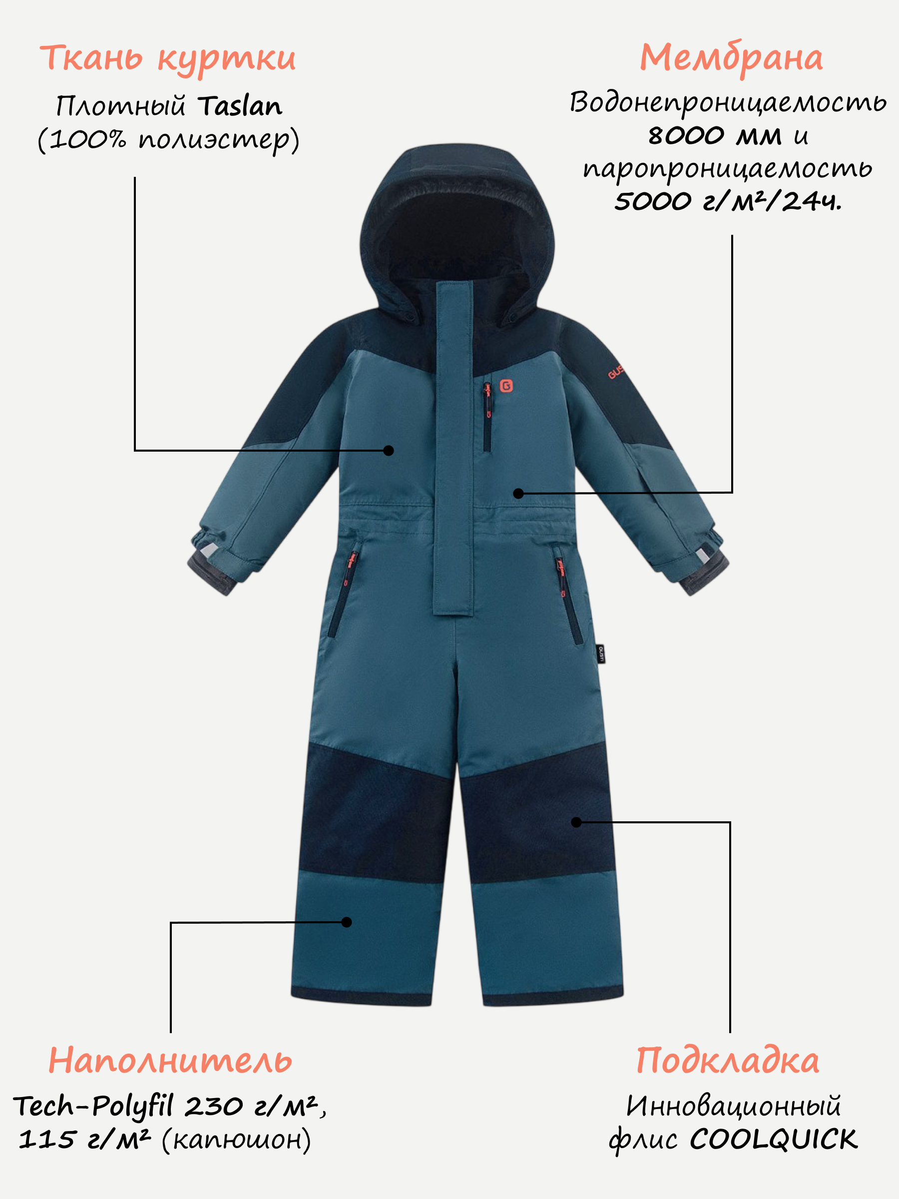 Комбинезон GUSTI GW6UZ985-ALPINE - фото 3