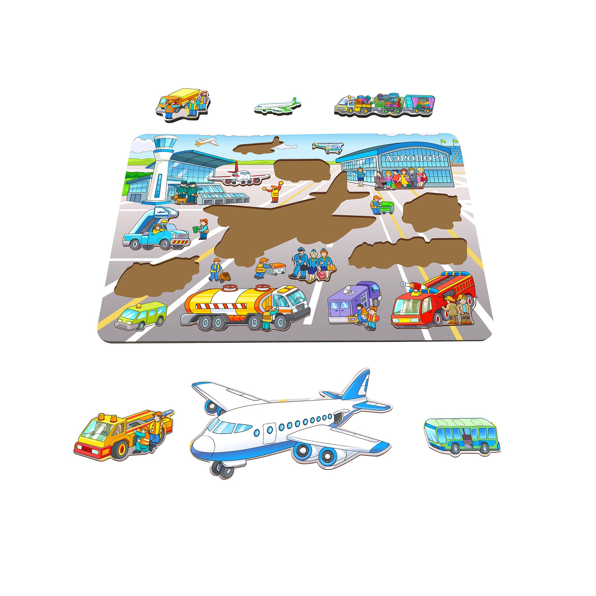 Игрушка Нескучные игры рамка-вкладыш Аэропорт - фото 2