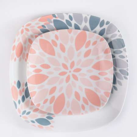 Сервиз столовый Zarin Porcelain Industries на 6 персон Quattro Selena Pink 27 предметов