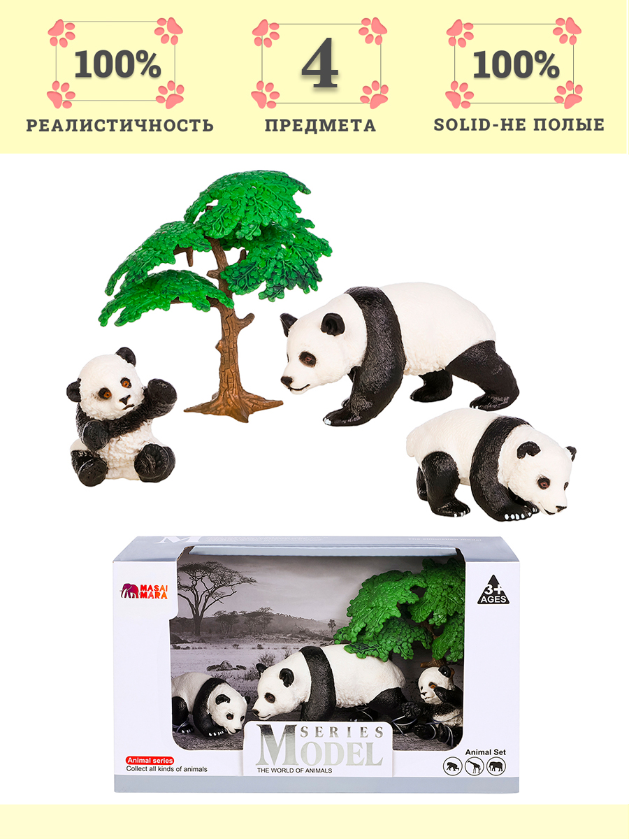 Игровой набор Masai Mara Семья панд - фото 1