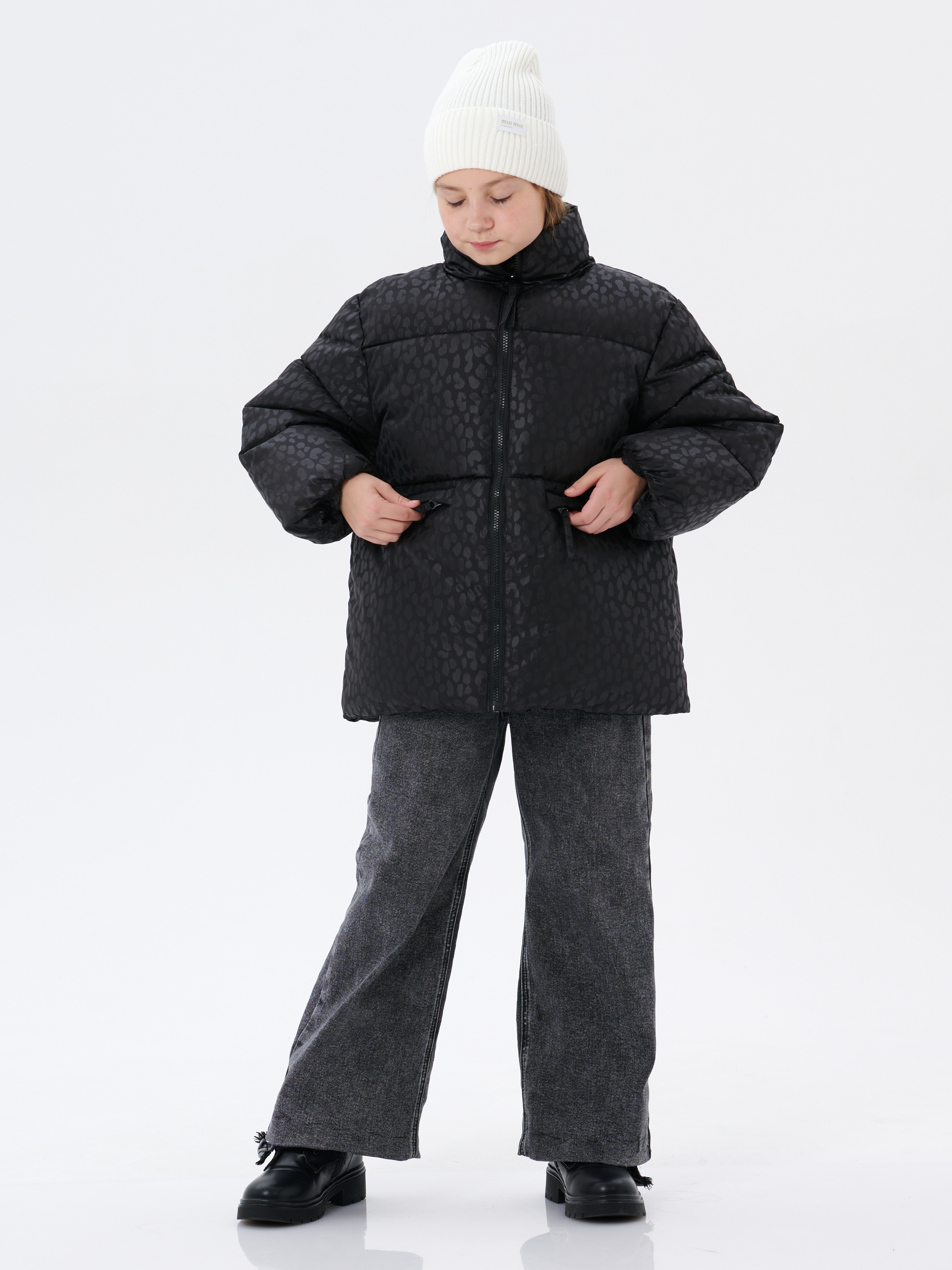 Куртка КрутышОк Т-066 черный леопард - фото 3