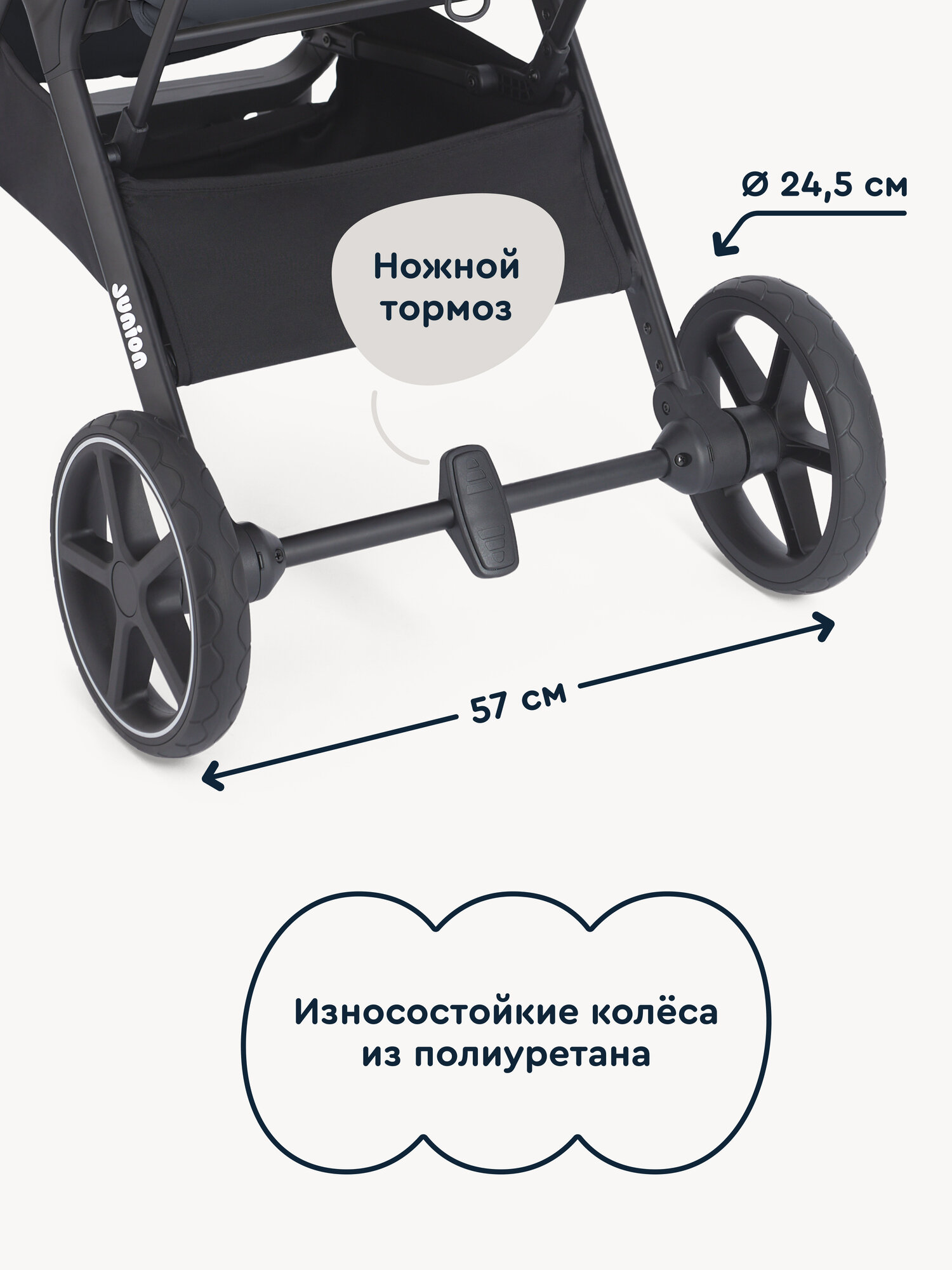 Коляска прогулочная Junion Loffy синий - фото 7