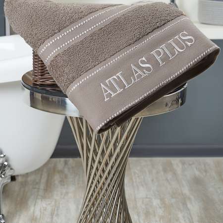 Полотенце пляжное махровое ATLASplus хлопок 100х150 см коричневый
