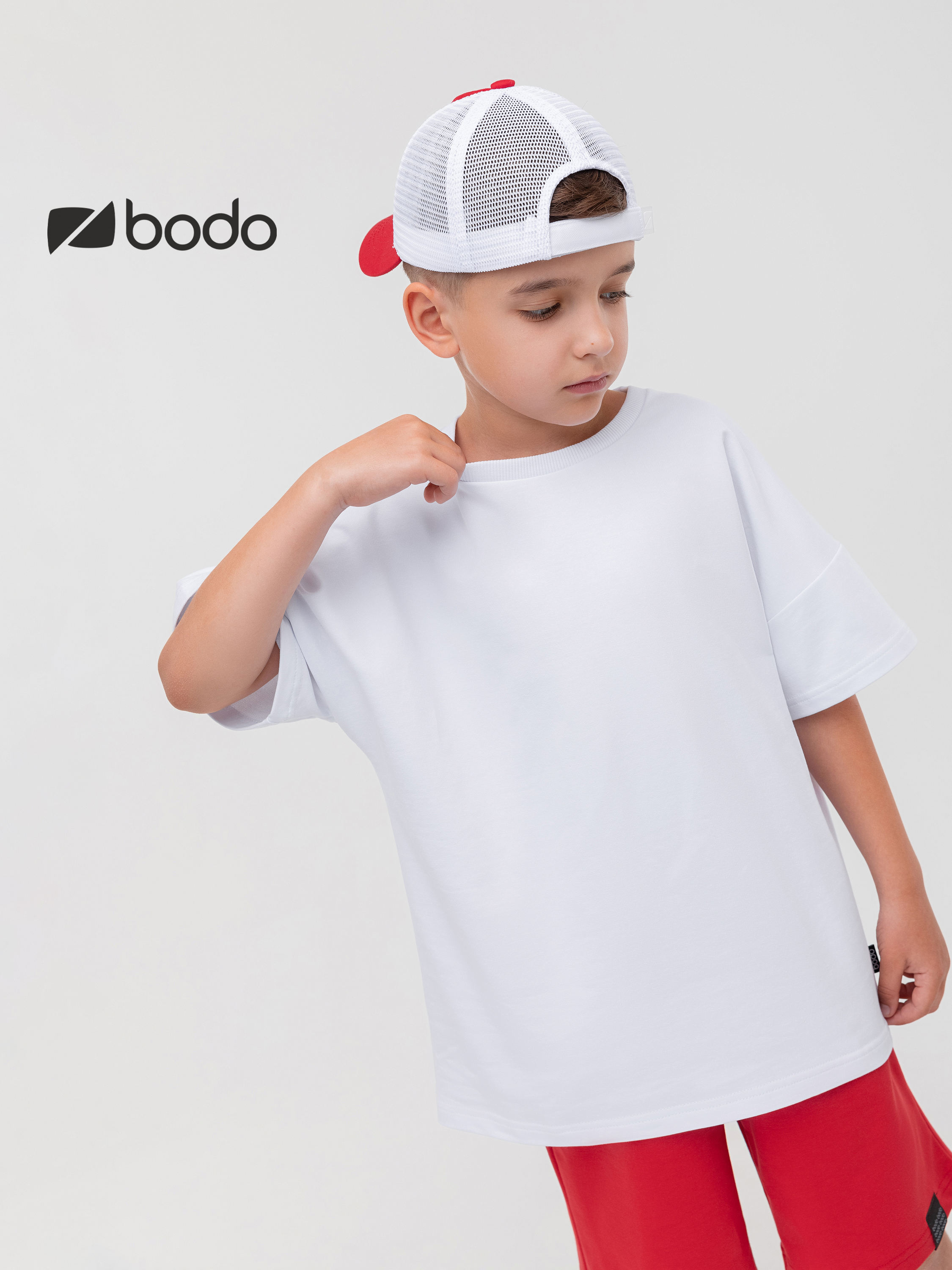 Футболка Bodo 4-348MU_белый (красный) - фото 3